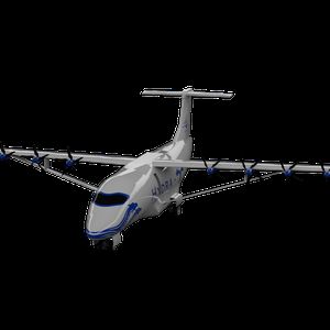 3. Platz bei der DLR Design Challenge 2026: Hydra-X ist ein von Grund auf neu entwickeltes CS-23-Testflugzeug, das den direkten Vergleich einer wasserstoffbetriebenen Brennstoffzelle und einer Wellenleistungsturbine unter realen Flugbedingungen ermöglicht. Beide Antriebsarchitekturen nutzen eine gemeinsame Flugzeugzelle und ein zehnpropelliges Distributed-Electric-Propulsion-System und können über ein zweiachsiges Schienensystem auf standardisierten Racks innerhalb eines Arbeitstages ausgetauscht werden. Besonders hervorzuheben sind die große Cargo Door, die modulare Systemarchitektur sowie austauschbare Flügelspitzen und ein aufklappbarer Bugbereich, die zukünftige Forschungs- und Sensortechnologien ermöglichen. (Bild:  RWTH Aachen/HYDRA-X)