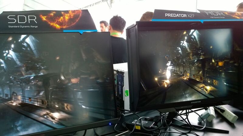 In New York zeigt Acer an Spielen den Unterschied zwischen SDR und HDR beim Predator X27. (Vogel IT-Medien)