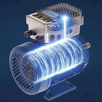 Mit dem patentierten Kostal-Regelungsverfahren kann der Frequenzumrichter alle Motorarten – unabhängig von Technologie, Hersteller oder IE-Klasse – hochperformant regeln. (Bild: Kostal)