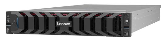 Mit zwei oder vier Xeon-6-Prozessoren von Intel ist der ThinkAgile VX850 V4 das leistungsstärkste Modell der Baureihe. Der Server bietet zudem Platz für zwei Dual-Slot- oer vier Single-Slot-GPU-Karten.   (Bild:  Lenovo)