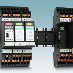 SPD für MSR-Anwendungen: die Geräte der Baureihe Plugtrab IQ bieten integrierte Statusüberwachung, lokale Funktionsanzeige sowie Hilfsspannungs-Versorgung und Fernmeldefunktion über ein Hutschienen-integriertes Bus-System.