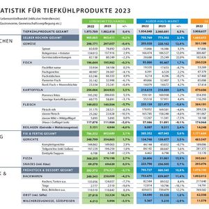 Absatzstatistik 2023 für Tiefkühlprodukte(Bild:  dti)