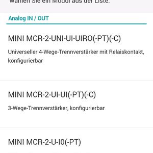Mit der Mini Analog Pro App kann der Anwender per Smartphone mit Phoenix Trennverstärkern kommunizieren.