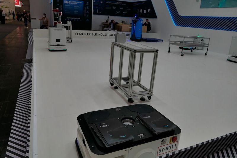 Standard Robots hatte auf der Messe einen ganzen Fuhrpark an autonomen Robotern dabei.  (Bild: Sandro Kipar)