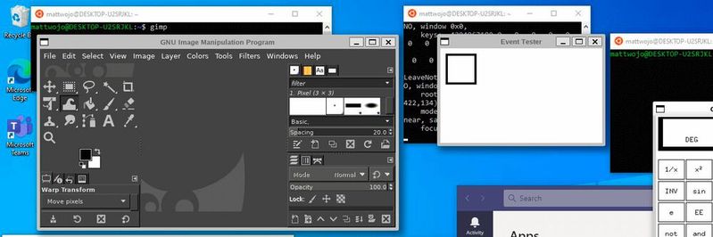 Das Windows-Subsystem für Linux erlaubt jetzt auch grafische Oberflächen.(Bild:  Microsoft)