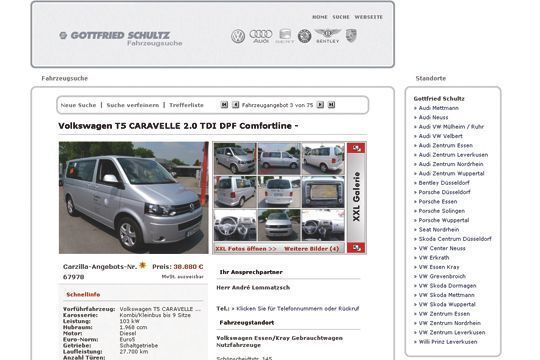 Die Fahrzeugsuche führt den interessierten Autokäufer strukturiert durch das große Fahrzeugangebot. (Archiv: Vogel Business Media)