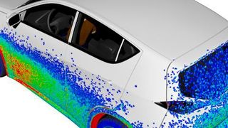 Mittels CFD-Simulation (Computational Fluid Dynamics) lässt sich die Verschmutzung eines Fahrzeugs während der Nutzung simulieren. (Dassault Systémes)