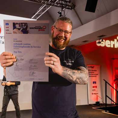 Das Team von Erfstadt Custom freute sich im vergangenen Jahr über die Top-Ten-Platzierung.  (Bild: Stefan Bausewein)