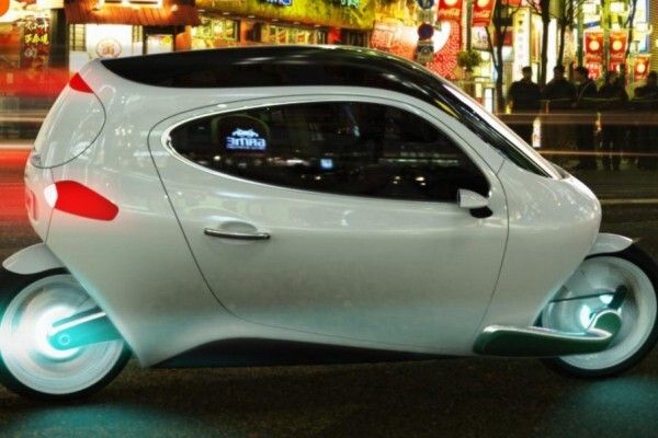 Das C1 von Lit Motors: zwei Gyroskope sorgen dafür, dass der elektrische Zweiradkabinenroller nicht umfallen kann - auch nicht bei einem Unfall (Bild: Lit Motors)