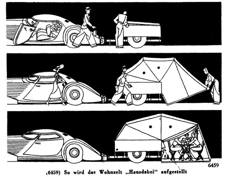 Wie gesagt: Damals trugen Wohnwagenbesitzer und -besitzerinnen definitiv Hut. (Bild: Fritz Berger GmbH)