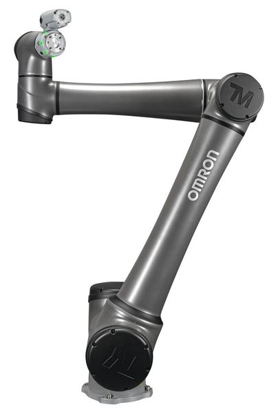 Erweiterte S-Serie: Die neuen Cobot-Modelle von Omron heben bis zu 30 Kilogramm und sind dank Schutzart IP65 nun auch gegen Staub und Wasser geschützt. (Bild: Omron)