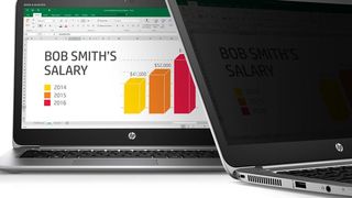 HP stellt mit dem EliteBook 1040 das erste Notebook mit integriertem Blickschutz vor. (HP)