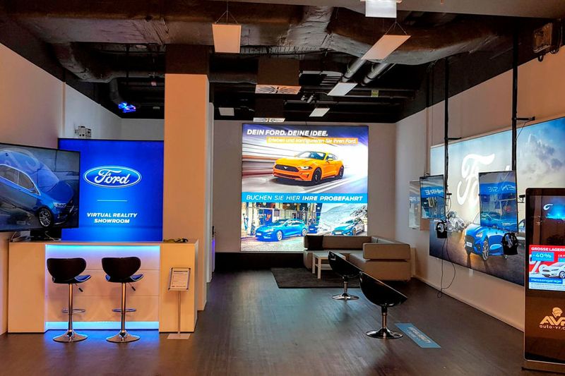 Der Extended Virtual Reality Store der Hessengarage ist gut 60 Quadratemeter groß. (Bild: Autoactiva)