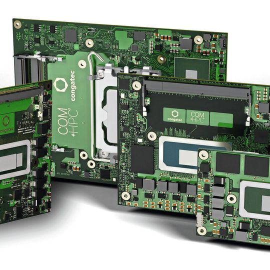 13. Generation Intel-Core-Prozessoren: verfügbar bei Congatec auf Express Compact sowie COM-HPC Client Sizes C & A und auf COM-HPC Mini (von links). 13. Generation Intel-Core-Prozessoren: verfügbar bei Congatec auf Express Compact sowie COM-HPC Client Sizes C & A und auf COM-HPC Mini (von links).