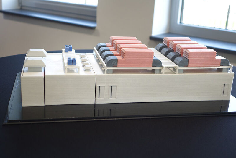 Abbildung 1: Ein Modell des modularen RZ-Designs IMD (Integrated Modular Design) von ICTRoom. (Bild: Ariane Rüdiger)