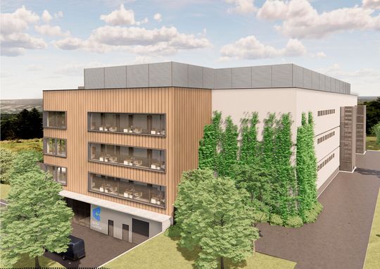 Das erste „Green Data Center“ von Data Castle soll ressourcenschonend betrieben werden und sich in die Landschaft einfügen. (Bild:  Data Castle)