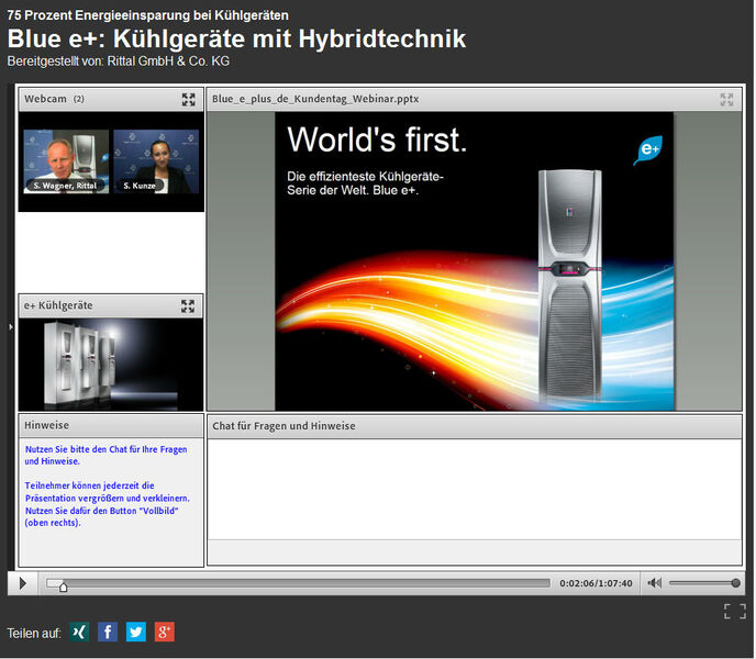 Steffen Wagner, Leiter Produktmanagement Climatisation bei Rittal, erklärt im Webinar mit elektrotechnik,  wie eine Hybridtechnologie die Energieeffizienz bei der Schaltschrankklimatisierung deutlich erhöht. (VBM)