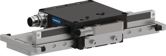 Mit den neuen SLD-Lineardirektachsen Midi und Mini erweitert Schunk sein Achsenportfolio für dynamische Montage- und Handhabungsprozesse. Ihr kompakter Aufbau ermöglicht hohe Dynamik bei geringem Bauraum.(Bild:  Schunk SE & Co. KG)
