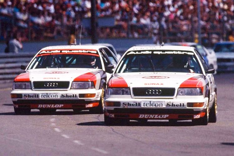 Zwei Mal Audi V8: 1990 und 1991 holten sich die Ingolstädter den Titel in der Deutschen Tourenwagenmeisterschaft (DTM). (Foto: Audi)
