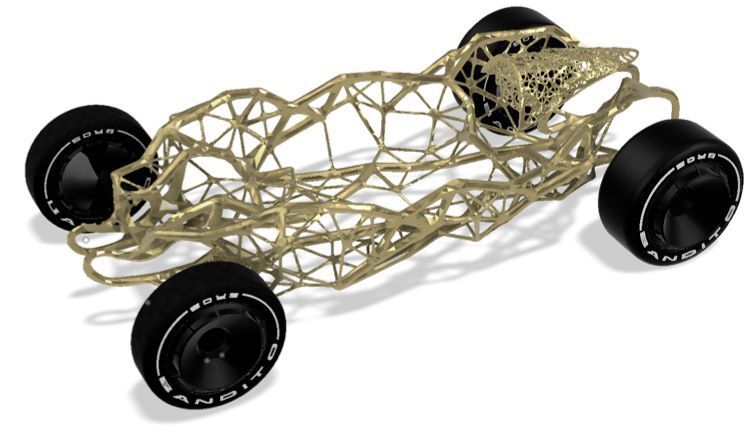 Entstanden sind für die generative Gestaltung typischen bionischen Formen, die mit herkömmlichen Fertigungsmethoden jedoch nur schwer produzierbar sind. (Autodesk)