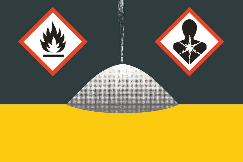 Der Umgang mit metallischen Pulvern bringt einige Risiken mit sich. (Bild: Asecos)