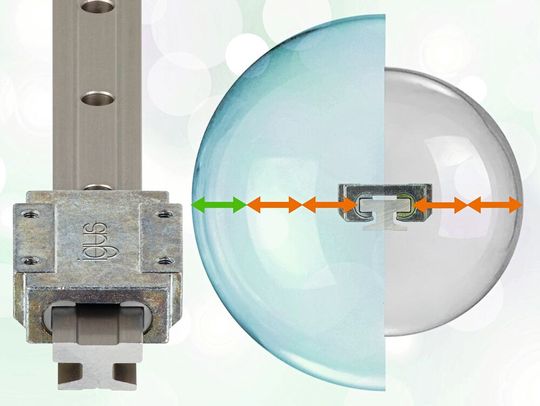 Mit Iglidur E3 hat Igus einen neuen Gleitwerkstoff entwickelt, der einen bis zu 40 Prozent besseren Reibwert hat.(Bild:  Igus)