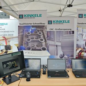 Beim Vogel-Sommerfest zum 125-jährigen Jubiläum zeigte auch Maschinenbauer Kinkele aus Ochsenfurt bei Würzburg einen Ausschnitt der Fachthemen des Medienhauses. 