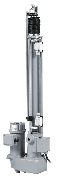Hubzylinder der LPTC-T-Serie mit Druckerkennungseinheit als Überlastschutz (Bild: Tsubaki)