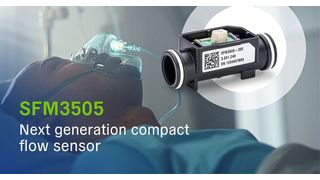 Basierend auf Sensirions neuster CMO-Sens-Technologie der 5. Generation integriert der SFM3505 das Sensorelement und die Signalverarbeitung auf einem einzigen Mikrochip. (Bild: Sensirion)