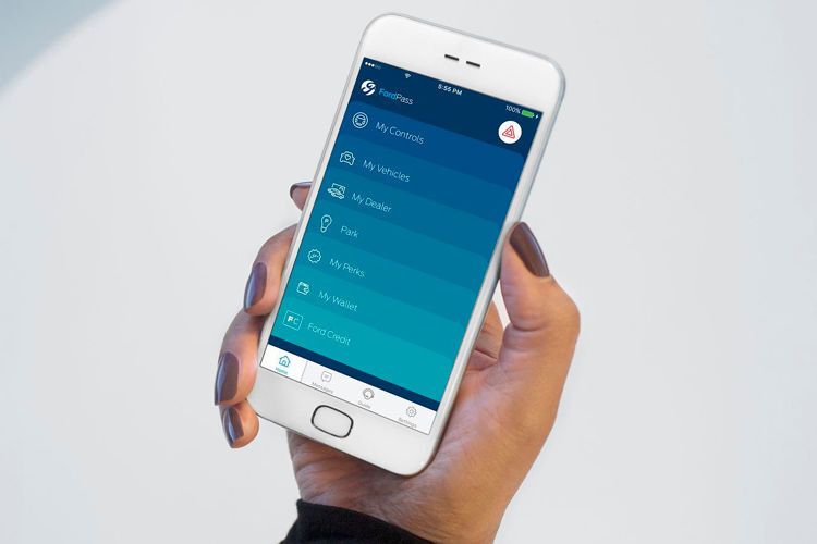 Der Anfangsbildschirm der Ford-Pass-App. (Foto: Ford)