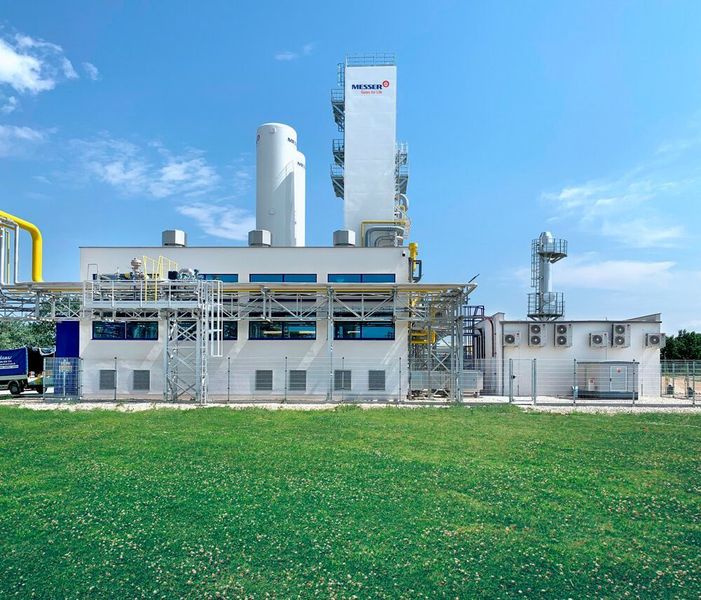 Argon production plant from Messer: Argon is a noble gas that is used, among other things, as a shielding gas in welding. (Messer Group)