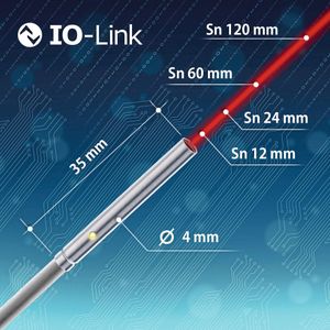 The optical miniature sensors from Contrinex offer pre-calibrated detection ranges of 12, 24, 60, or 120 mm in the diffuse sensor version. As through-beam sensors, they even reach up to 600 mm.(Image: Contrinex)