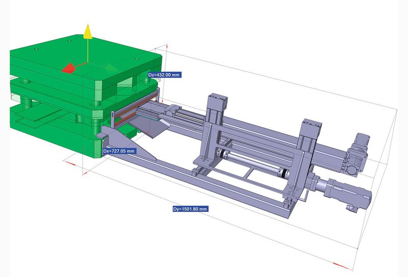 Beispielhaft für eine ZIM-gestützte Entwicklung ist ein neuartiges Verfahren von Mühlhoff & Schulze zur automatisierten Entnahme ölbeschichteter Teile aus Stanzautomaten. (Bild: Mühlhoff & Schulze)