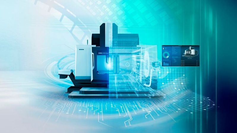 Der digitale Zwilling ermöglicht die realitätsnahe 1:1-Simulation der Bearbeitung. Komplexe Prozesse können so bereits im Vorfeld risikofrei optimiert werden. (Bild:  DMG MORI)