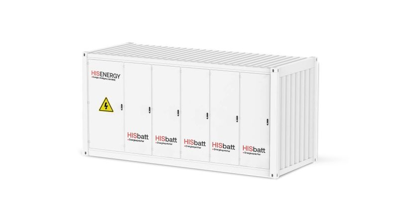 Die containerisierte Batteriespeicherlösung "HIS Powerpack 800V AIO" von HIS Renewables wurde für die direkte Anbindung an bestehende und neue 800-V-Infrastrukturen entwickelt und ermöglicht einen direkten Markteinstieg. (Bild:  HIS Renewables)