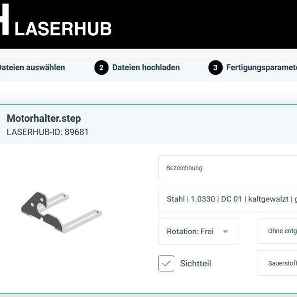 Beispiel zur Spezifikation. (Laserhub GmbH)