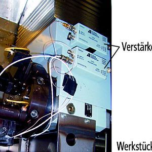 Bild 1: Messaufbau zur Körperschalluntersuchung. Bild: IPT