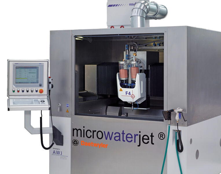 Machine de découpage au jet d'eau Microwaterjet F4-01. (Image: MSM)