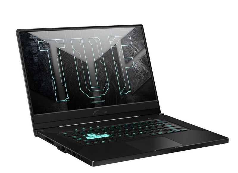 Das schlanke und trotzdem robuste TUF 15 ist mit einem der neuen Intel-Tiger-Lake-H35-Prozessoren und einer Nvida Geforce 3060 oder 3070 bestückt. (Asus)
