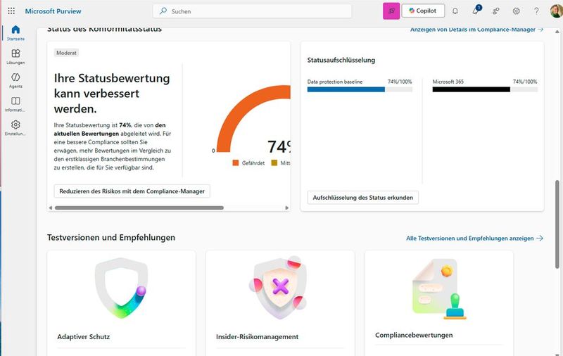 Microsoft Purview ergänzt sich mit weiteren Tools zu einer Schutzlösung für digitale Identitäten. (Bild: Joos - Microsoft)
