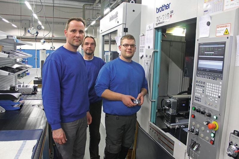 Die Groth-Mitarbeiter Gernod Klatt, Bjarne Sahling und Matthias Ahlmann (von links).  (Brother)