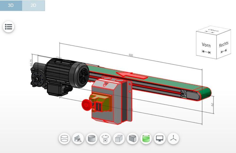MTF Technik Hardy Schürfeld hat ihren Online-Produktkonfigurator basierend auf der E-Catalog-Solutions-Technologie der Cadenas GmbH um eine weitere Produktsparte ergänzt. Ab sofort können zusätzlich zu den Multi-Tech-Förderbändern auch gerade Kleinförderbänder konfiguriert werden.  (Cadenas)