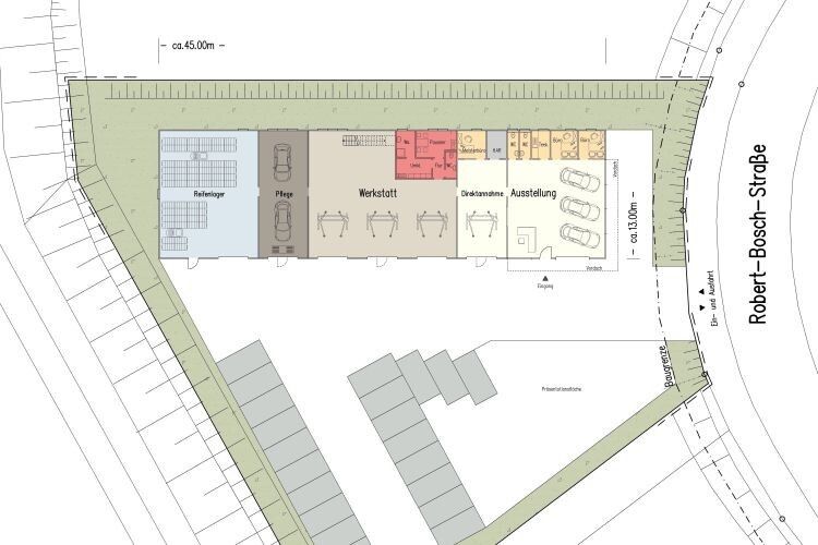 Die Nutzfläche des 2.500 Quadratmeter großen Grundstücks ist 630 Quadratmeter groß. (Foto: Borgers)