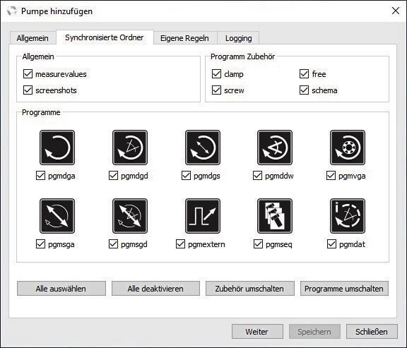 Und mithilfe des Multitool-Softwaremoduls „Pumpen Synchronisierer“ können die erzeugten Messdaten (.dat, .pdf, .txt; .xls), Screenshots, Stützwerttabellen und Schraubprogramme beliebig vieler Eco2Touch-Aggregate mit einem PC synchronisiert werden, so Hytorc.  (Hytorc)