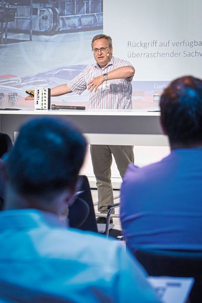 Impressionen der 4. Fachtagung „Mehr Effizienz im Presswerk“ am 15. Juni 2023 in Würzburg. (Bild: VCG/Stefan Bausewein)