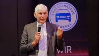 Michael Kraft, Präsident des hessischen Kfz-Gwerbes, zugleich ZVK-Vorstandsmitglied und ZDK-Vizepräsident, sprach sich in Biedenkopf für die Einheit des Kfz-Gewerbes aus.  (Bild: Holger Zietz - VCG)