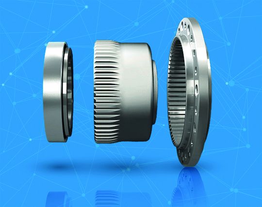 Wellgetriebe bestehen aus drei Komponenten: Well-Generator, Flexspline und Hohlrad.(Bild:  Nabtesco Precision Europe GmbH/stock.adobe.com/MH, Nummer 196608236)