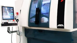 Anca’s FCP4 Hochproduktions-Bohrerschleifmaschine kann Bohrer von 0,8 bis 4 mm herstellen. (Anca)