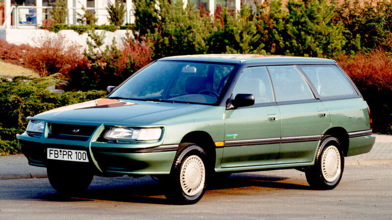Kultstatus genießen auch die zahlreichen Subaru-Sondermodelle, zum Beispiel der in tundragrün lackierte Legacy Hubertus (Modelljahr 1992). (Subaru)