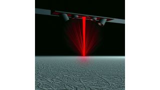 Mit einem Laserscanner und einer Computer-software kann man den einzigartigen Fingerabdruck von Oberflächen registrieren und mit unvergleichlicher Sicherheit auch wiedererkennen.  Bild: Bayer Technology Services (Archiv: Vogel Business Media)